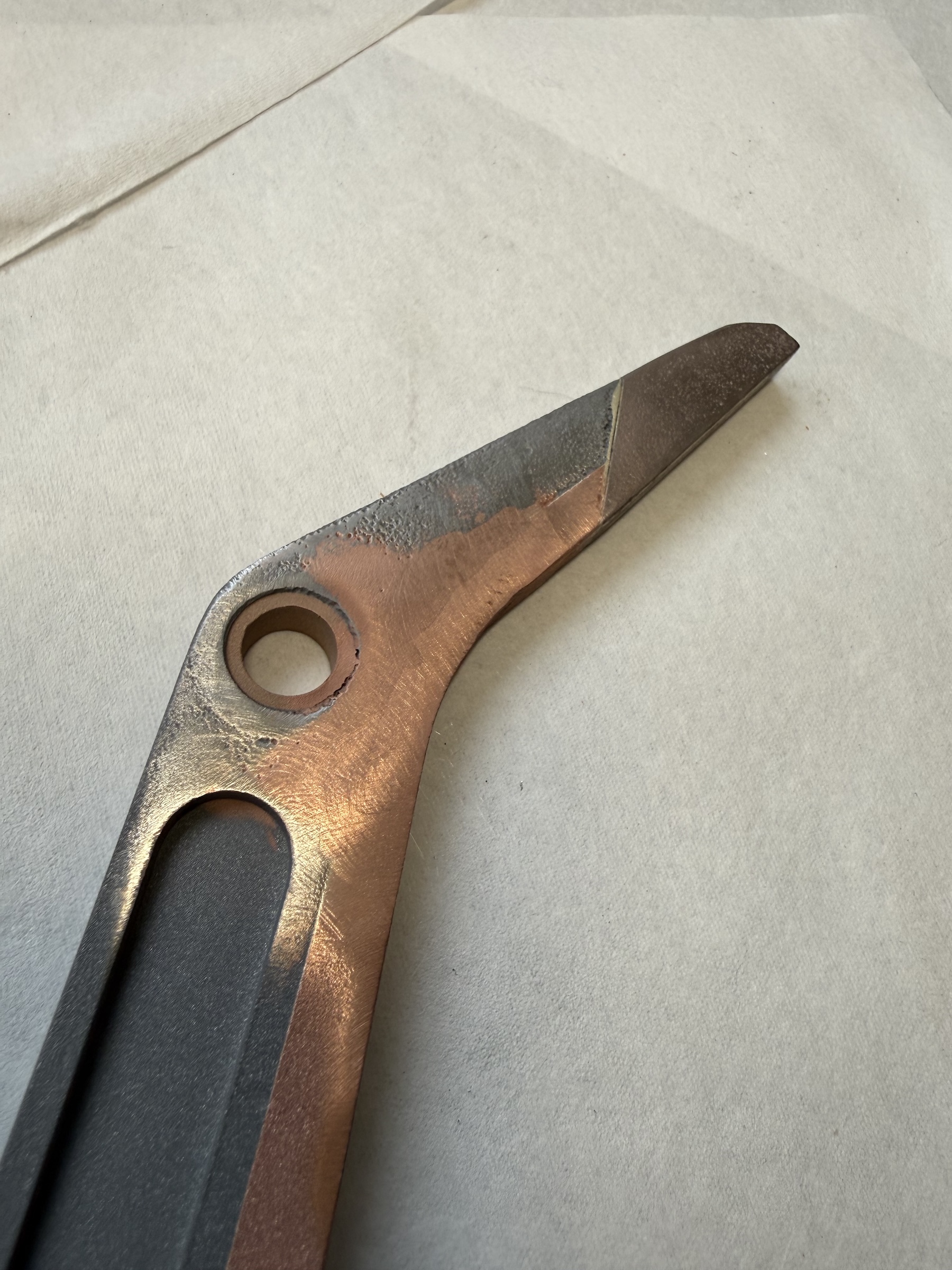 High voltage transfer arm with copper cold spray coating applied